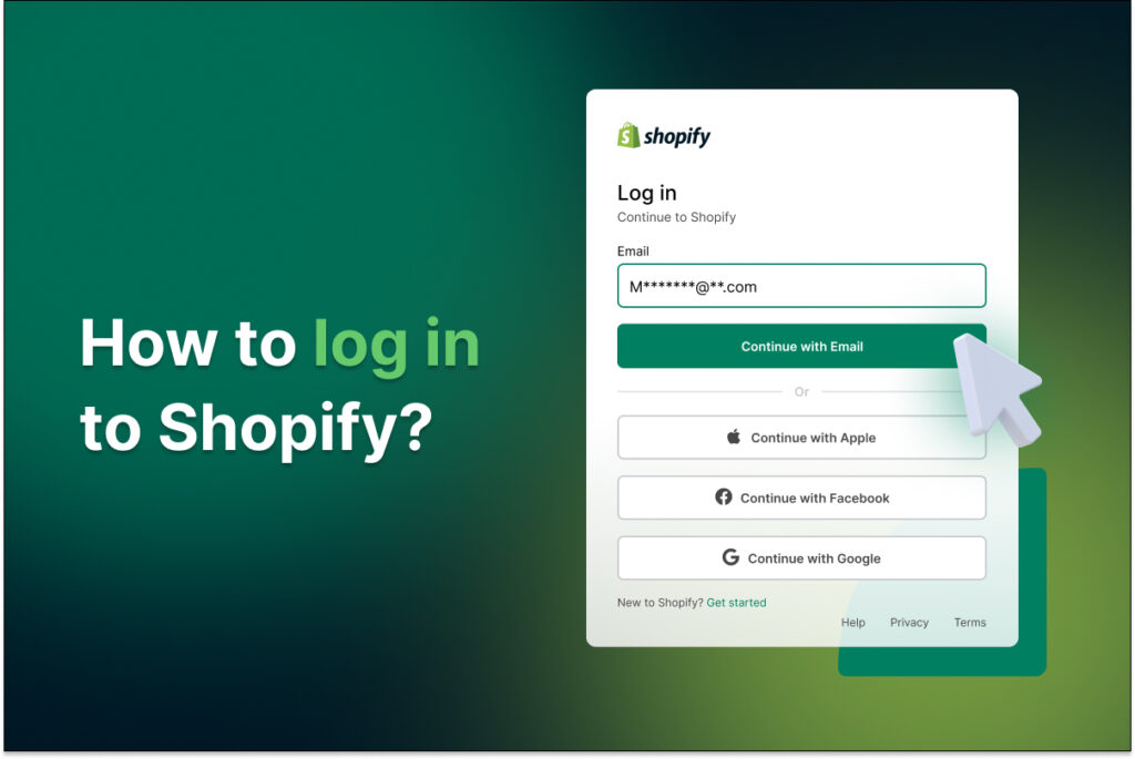 Shopify Sing Up account
