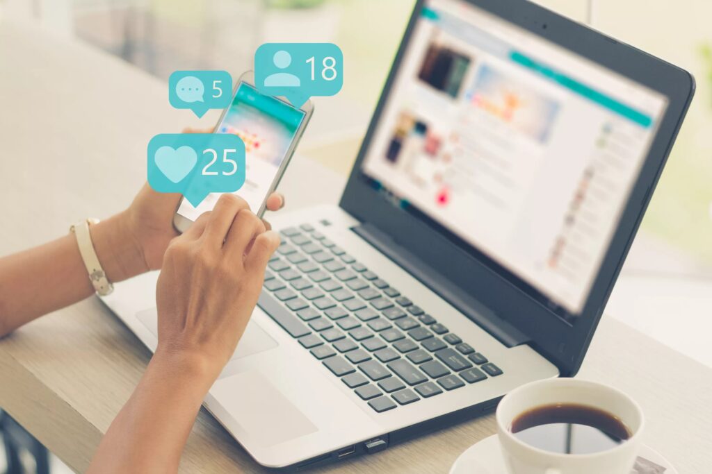 A Doctor holding a smartphone, typing on social media apps - Webco Marketing Blogs