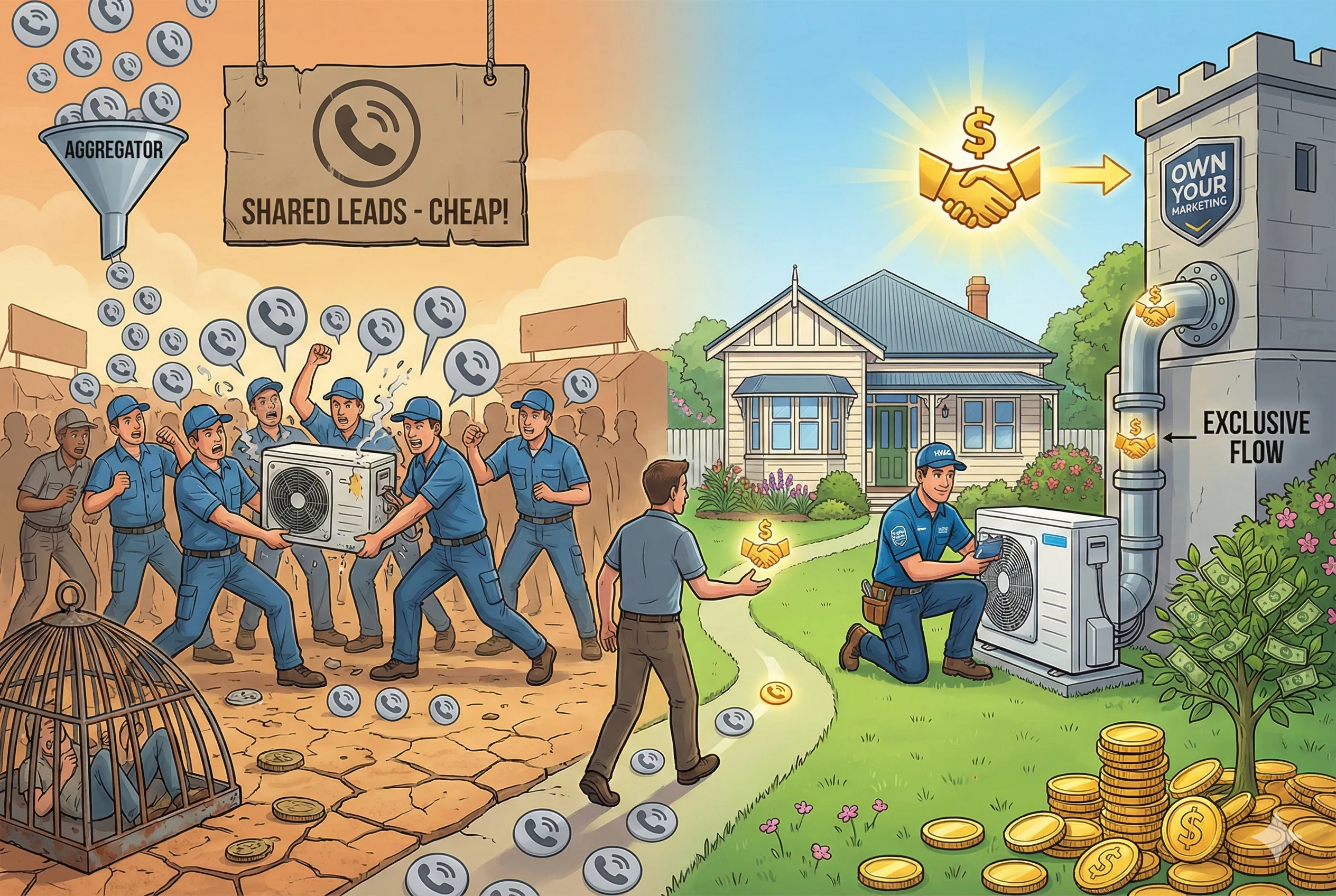 Why Buying Shared HVAC Leads is Killing Your Margins