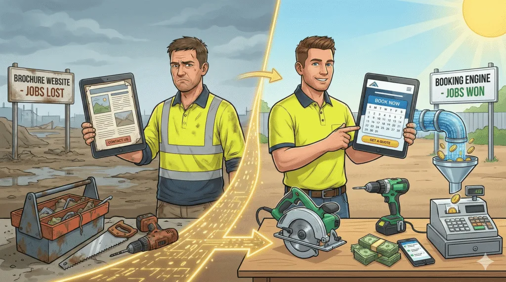 Web Design for Tradies Stop Building Brochures, Start Booking Jobs