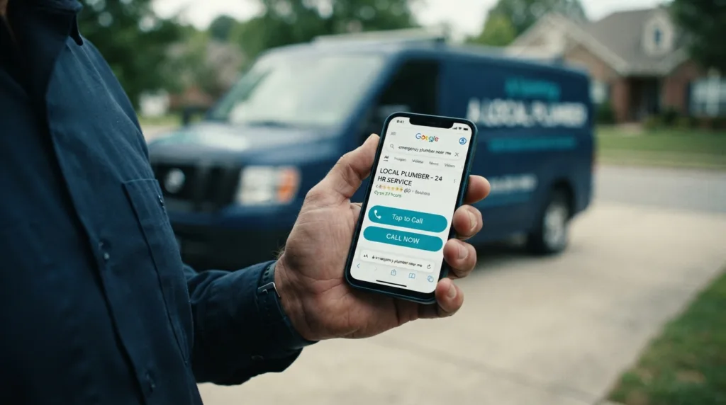 Google Ads search result for how to advertise a plumbing business in Australia